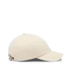 CASQUETTE EN TOILE ET CUIR LISSE