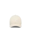 CASQUETTE EN TOILE ET CUIR LISSE