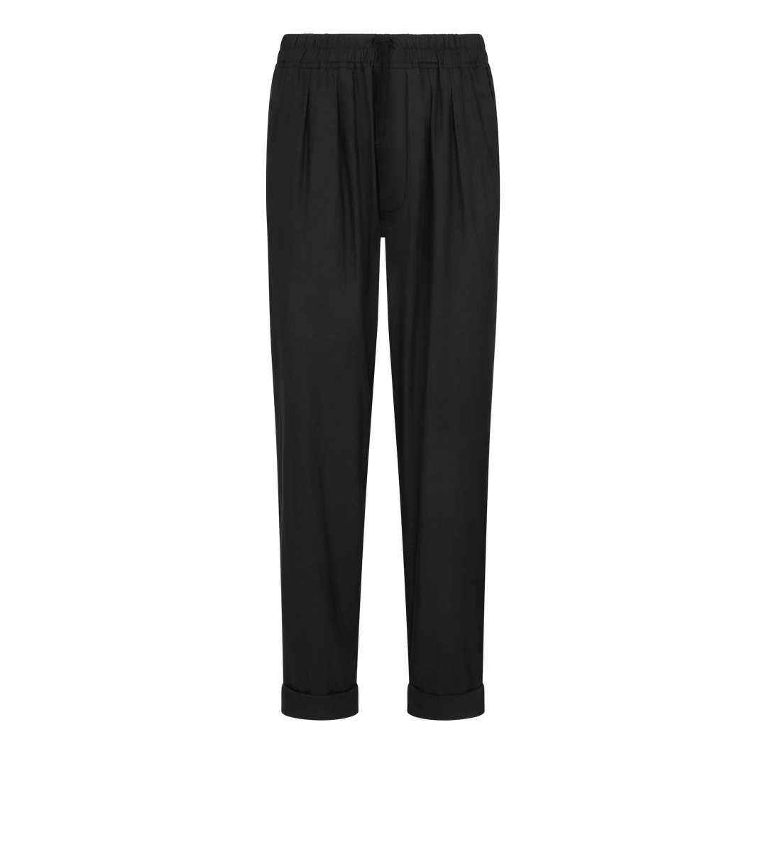 PANTALON LÉGER EN SERGÉ DE COTON ET DE SOIE FLUIDE